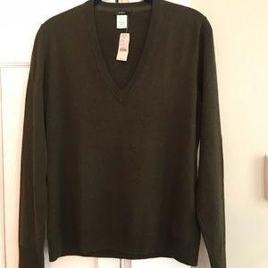 🎉 LAST CHANCE 🎉 NWT JCrew Olive Merino Sweater